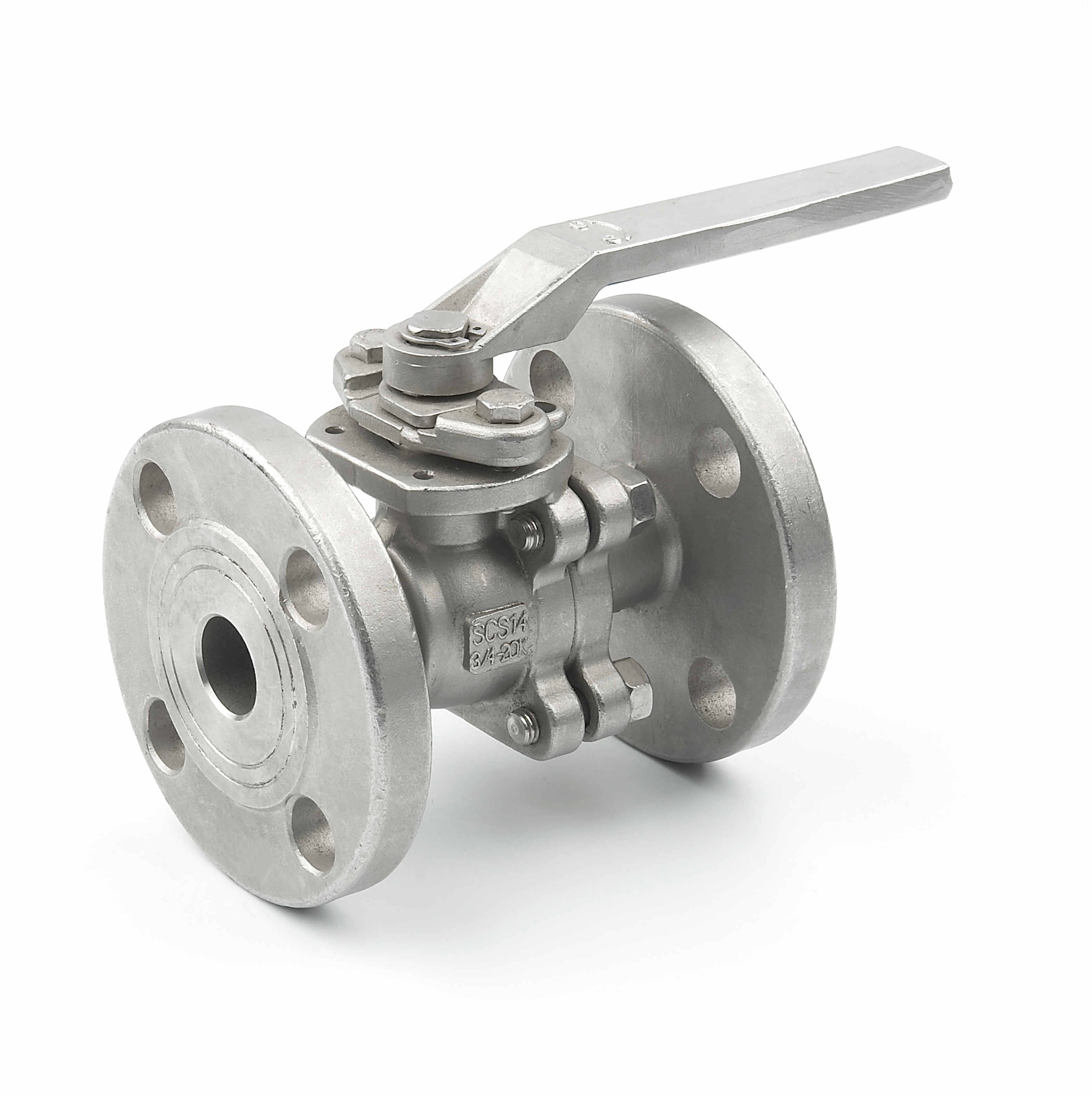 ANSI 2 piece stainless steel flanged ball valve with 150lbs pressure